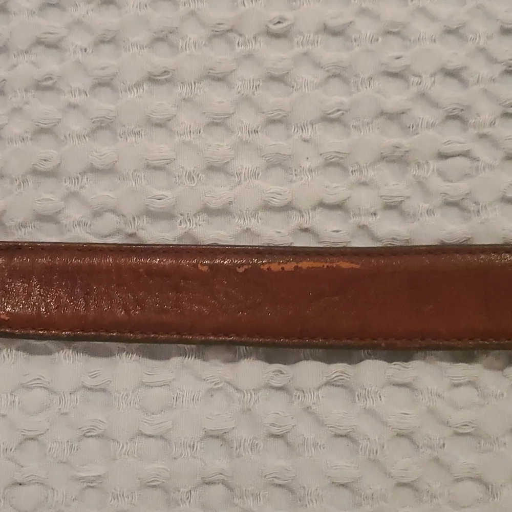 TRAFALGAR Okeechobee Handmade Brown Leather Belt Size 36